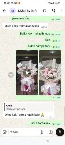 Testimonial Buket Bunga cempaka putih