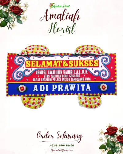 Karangan Bunga Ucapan Selamat cempaka putih